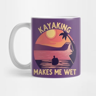 Kayaking Makes Me Wet Vintage Mug